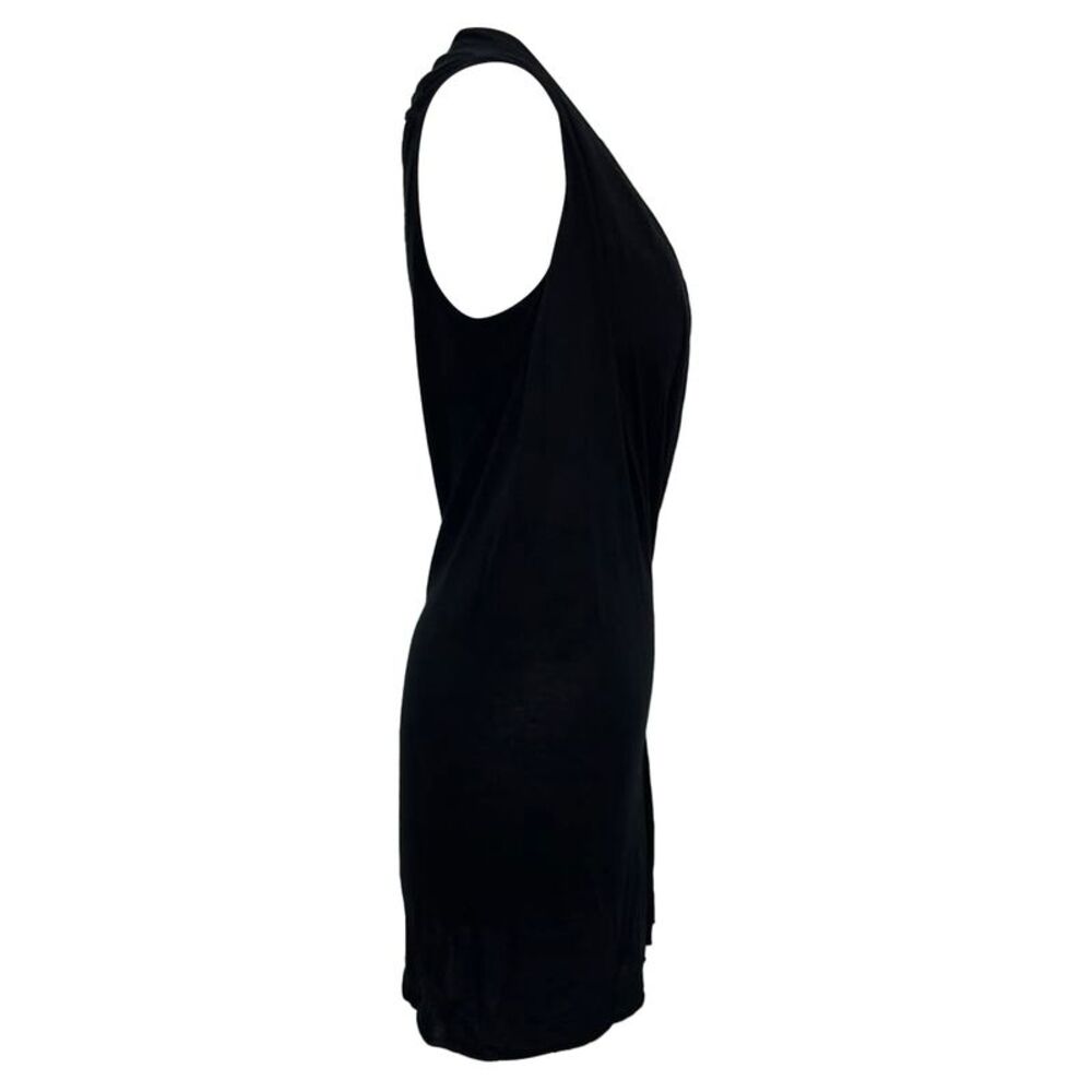 Rick Owens Lilies Cross Drape Front Top in Black Cotton - Picture 3 of 4